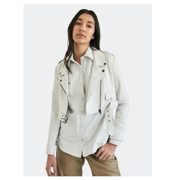 Alyson Eastman Jackets & Blazers - Alyson Eastman Crop Leather Moto Jacket